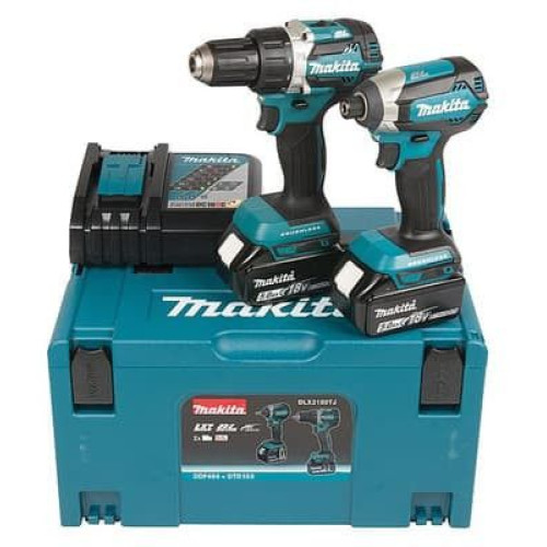 Combo máy khoan và vặn vít DDF484 + DTD155 Makita 18V DLX2189T 
